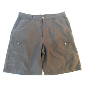 IZOD Men's Golf Swingflex Cargo Shorts Straight Fit Sz 34 Brown🏌️